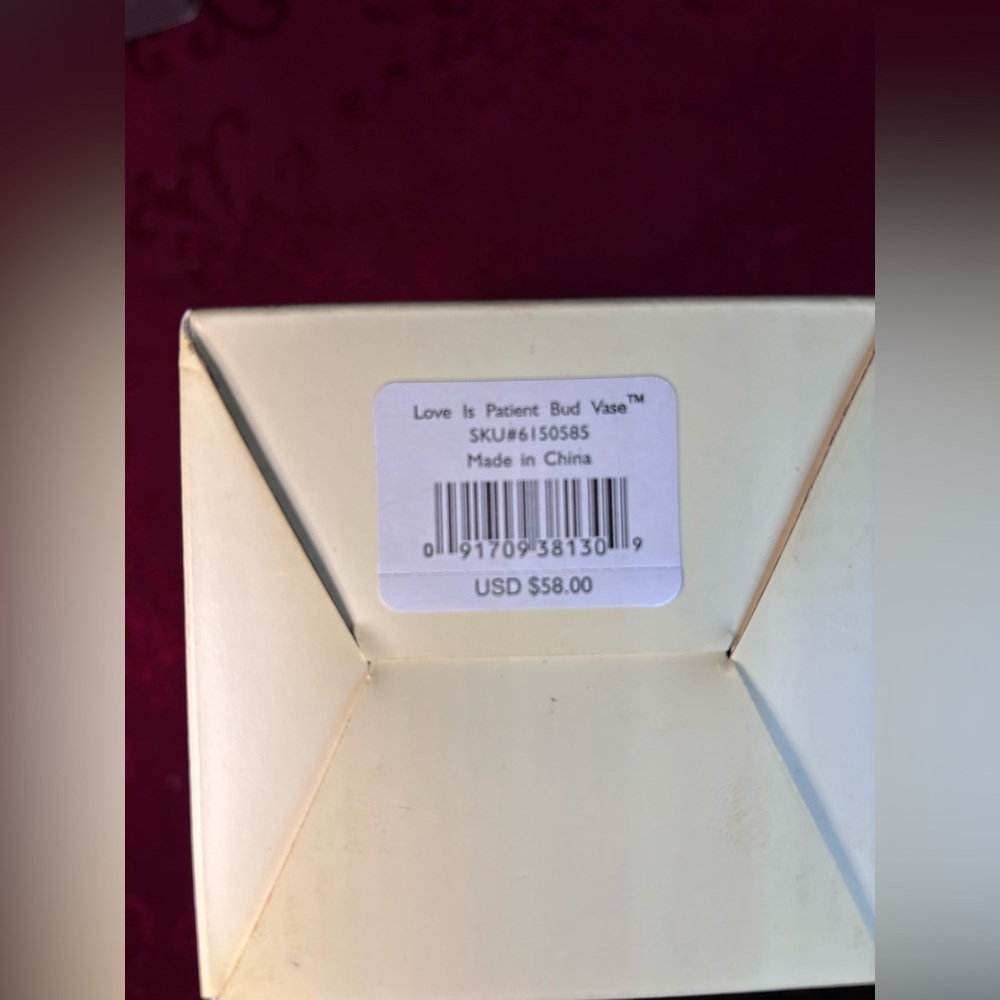 Lenox “Love Is Patient” Bud Vase | New in Box | Christian Wedding Gift Decor - Picture 3 of 4